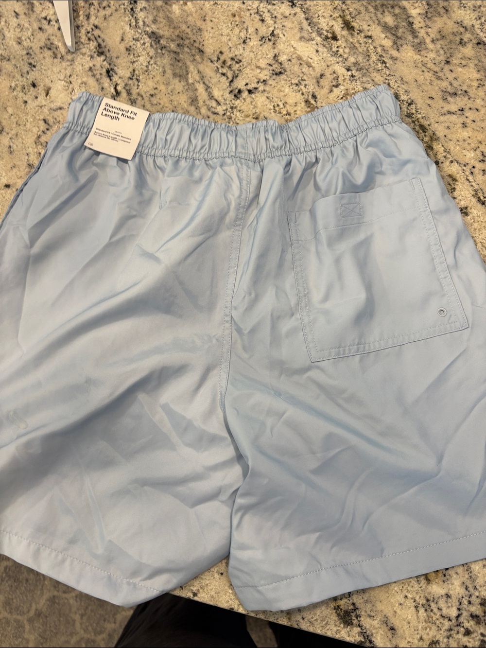 Nike Men's Light Blue Athletic Shorts with Logo - Picture 3 of 3